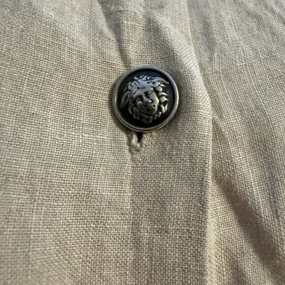 Valerie Stevens Pure Linen Button-Down Sleeveless Lagen Look Shirt Dress Size 16 - Picture 11 of 13